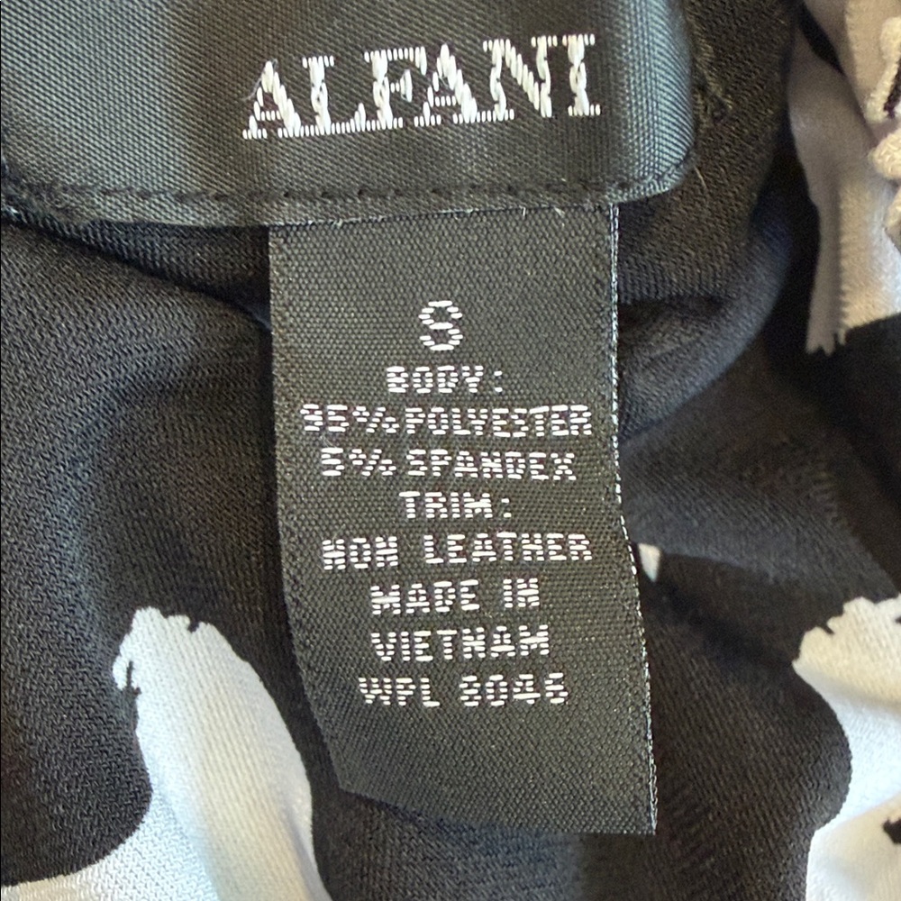 Alfani Black and Tan Abstract Sleeveless Tunic Top - Picture 3 of 3